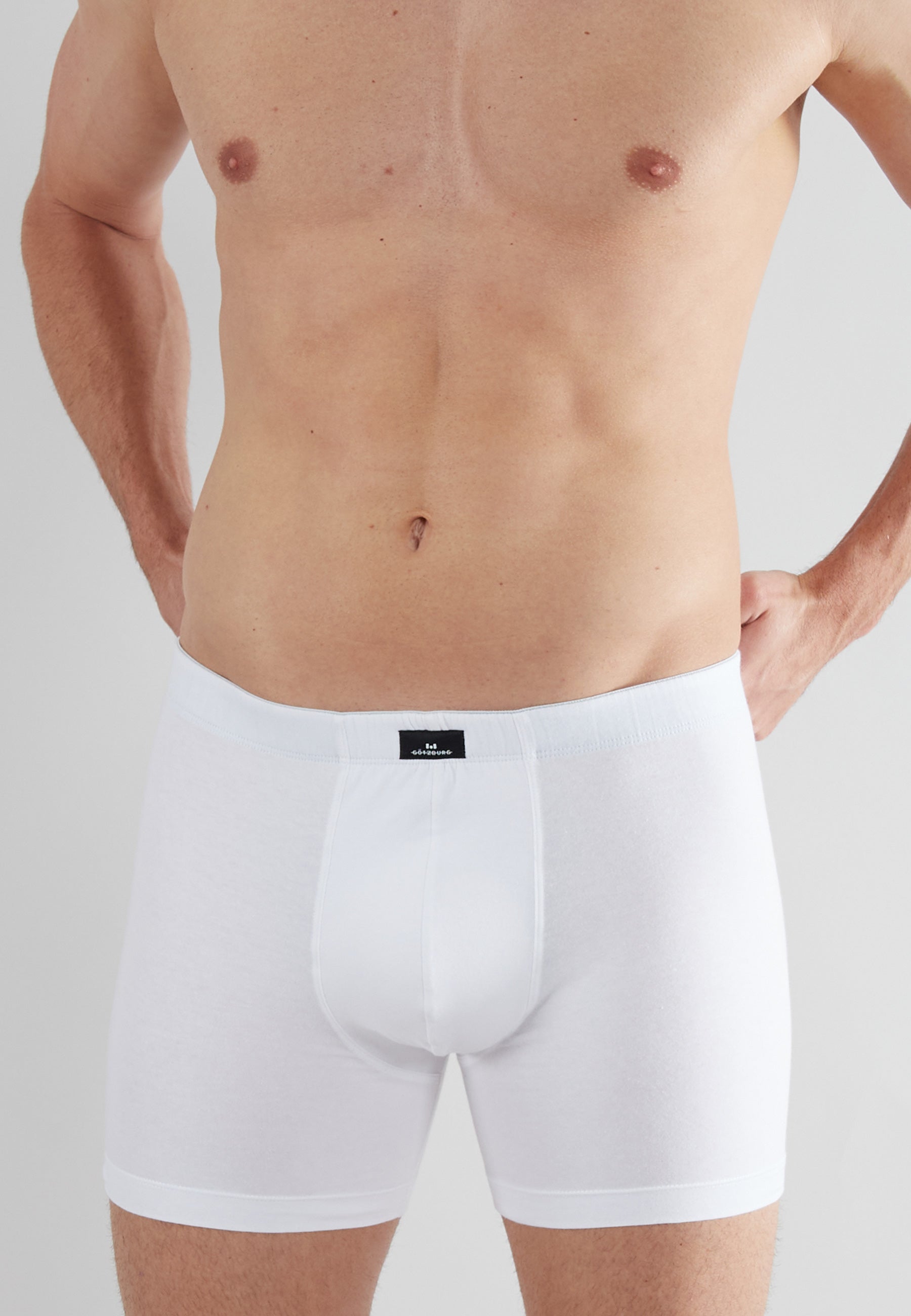 GÖTZBURG Herren Long-Pants weiß uni