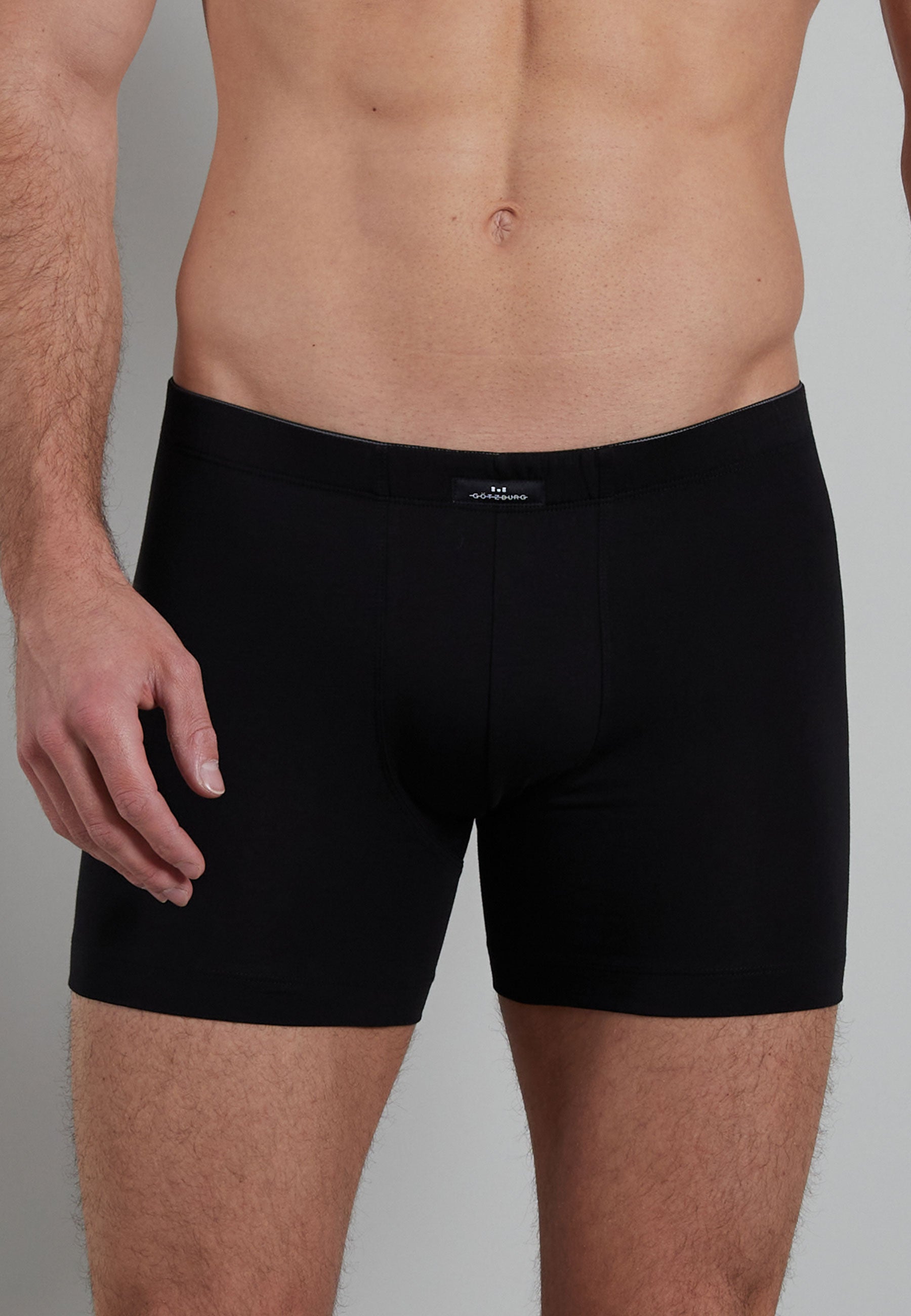 GÖTZBURG Herren Long-Pants schwarz uni