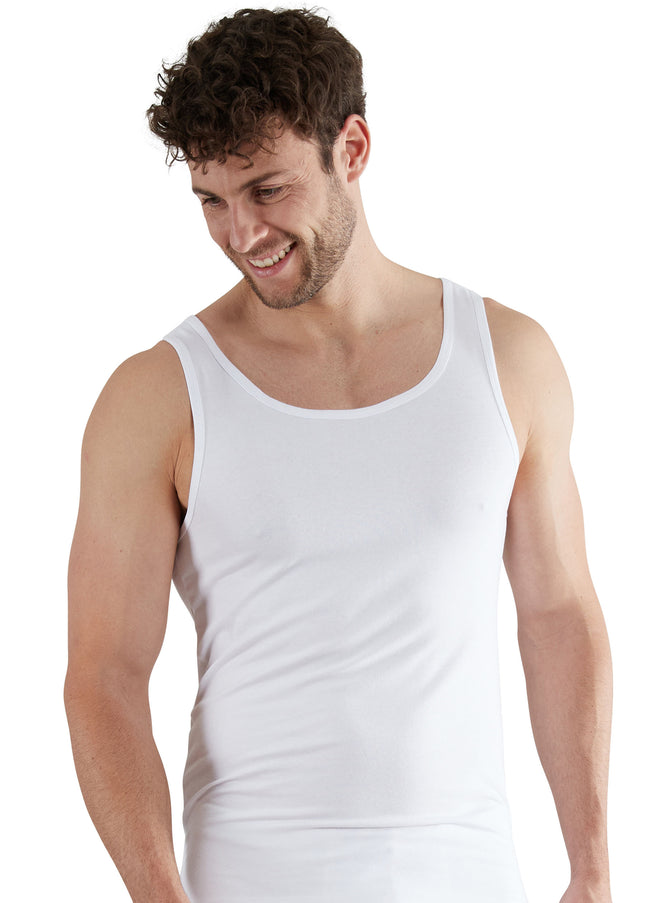 GÖTZBURG Herren Tank-Top weiß uni
