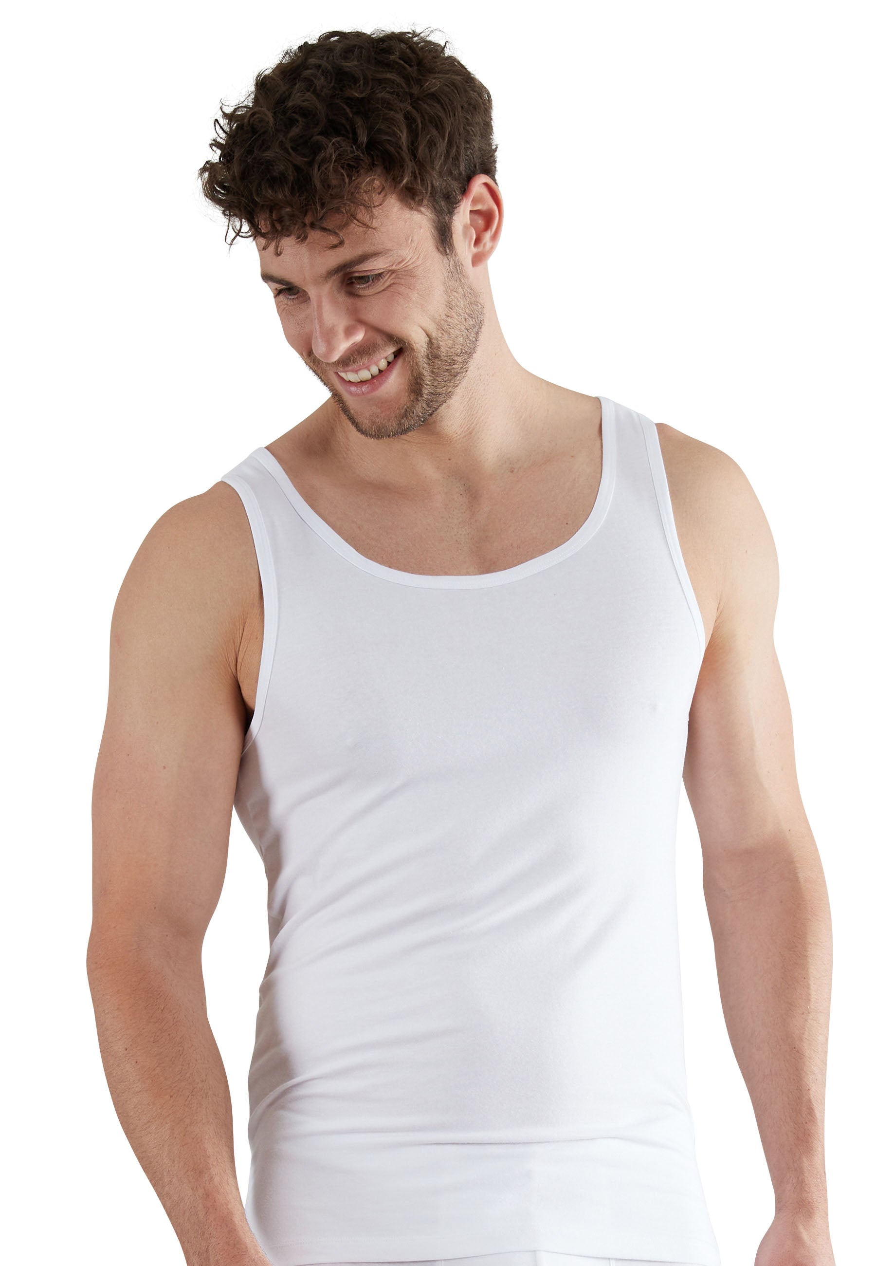 GÖTZBURG Herren Tank-Top weiß uni