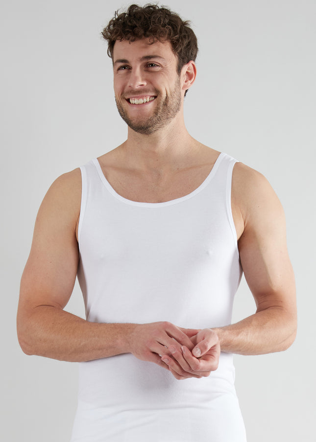 GÖTZBURG Herren Tank-Top weiß uni