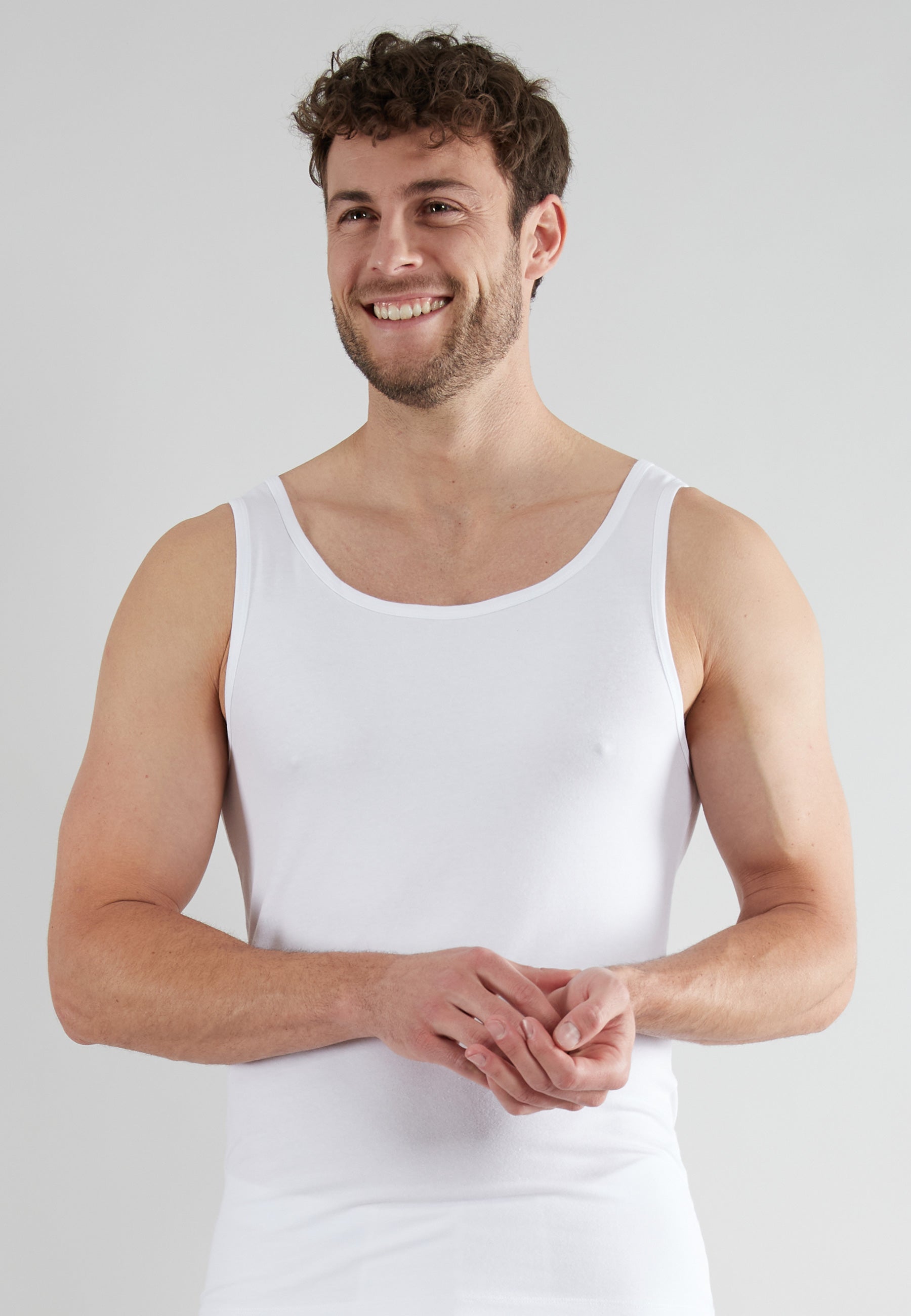 GÖTZBURG Herren Tank-Top weiß uni