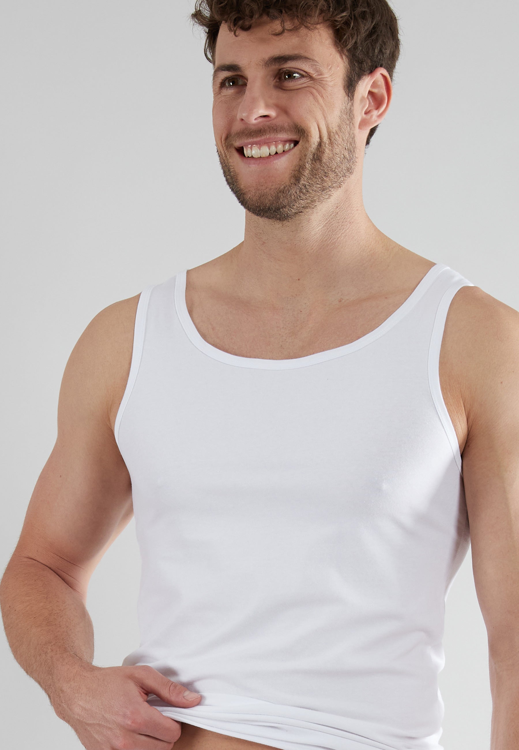 GÖTZBURG Herren Tank-Top weiß uni