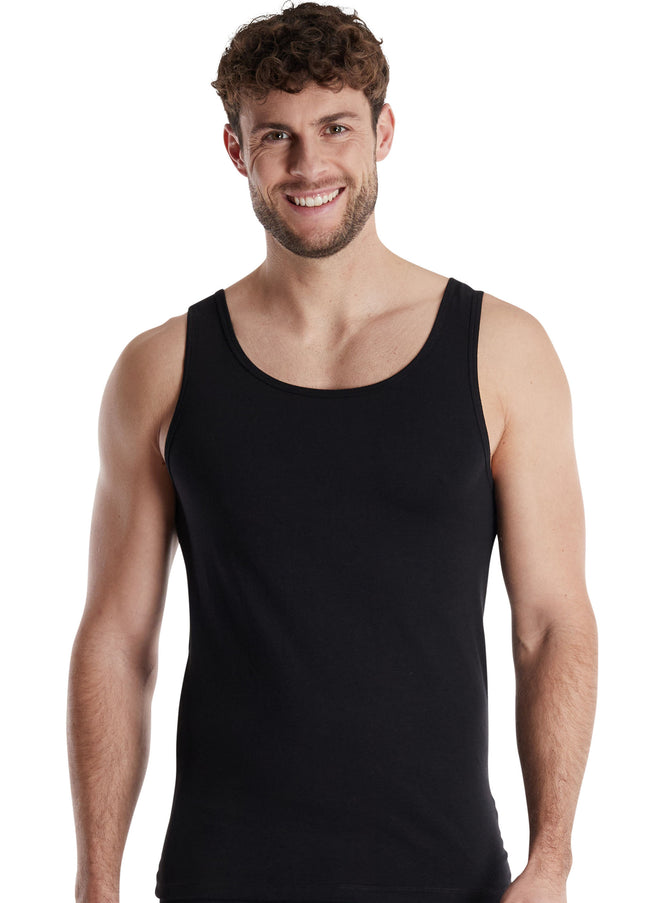 GÖTZBURG Herren Tank-Top schwarz uni