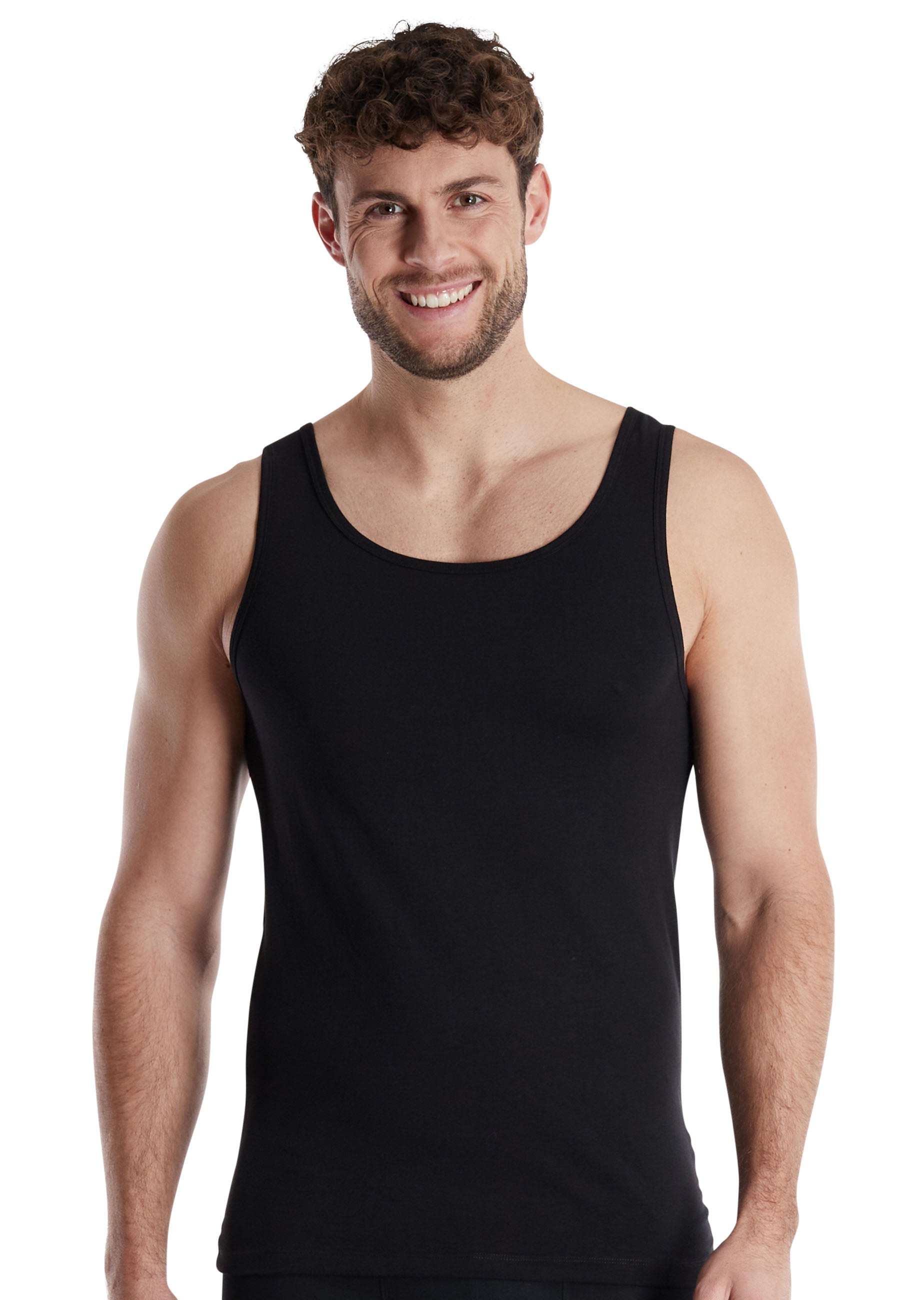 GÖTZBURG Herren Tank-Top schwarz uni