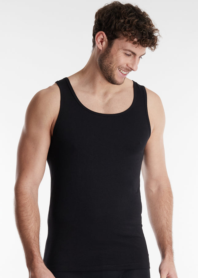 GÖTZBURG Herren Tank-Top schwarz uni