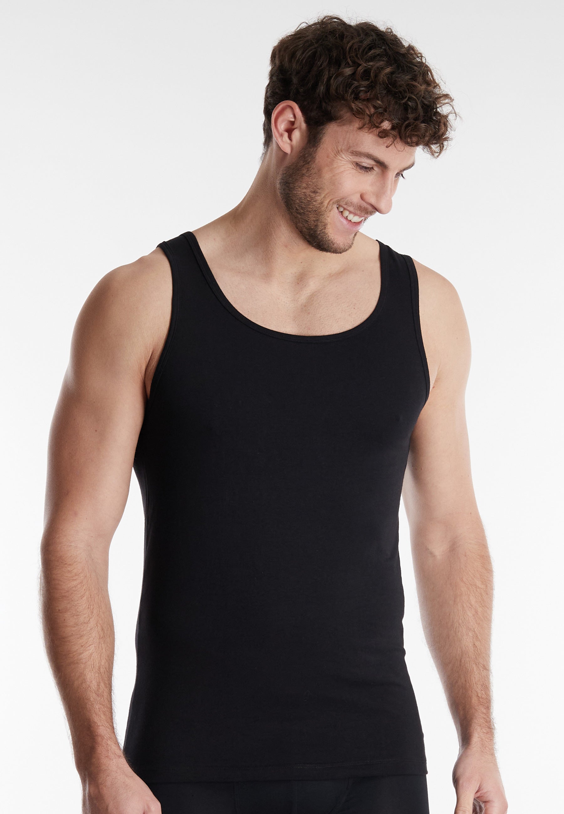 GÖTZBURG Herren Tank-Top schwarz uni