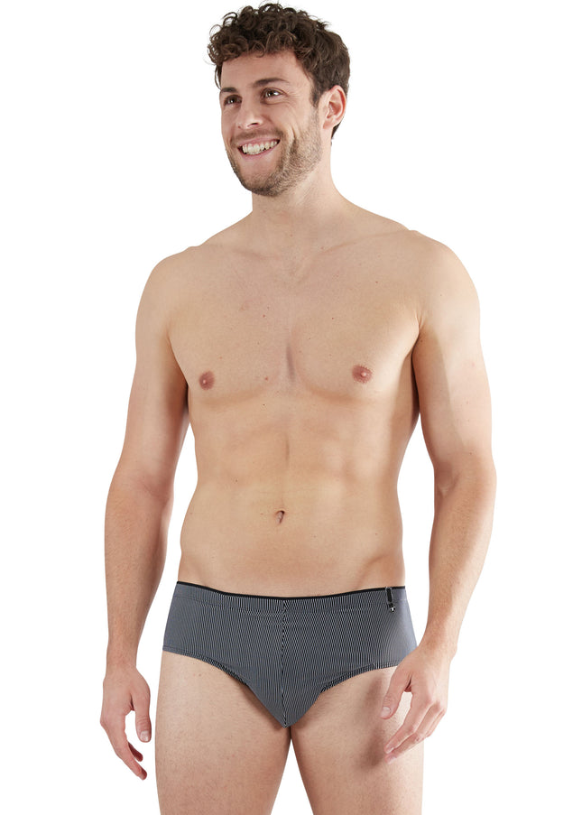 GÖTZBURG Herren Slip schwarz längsgestreift