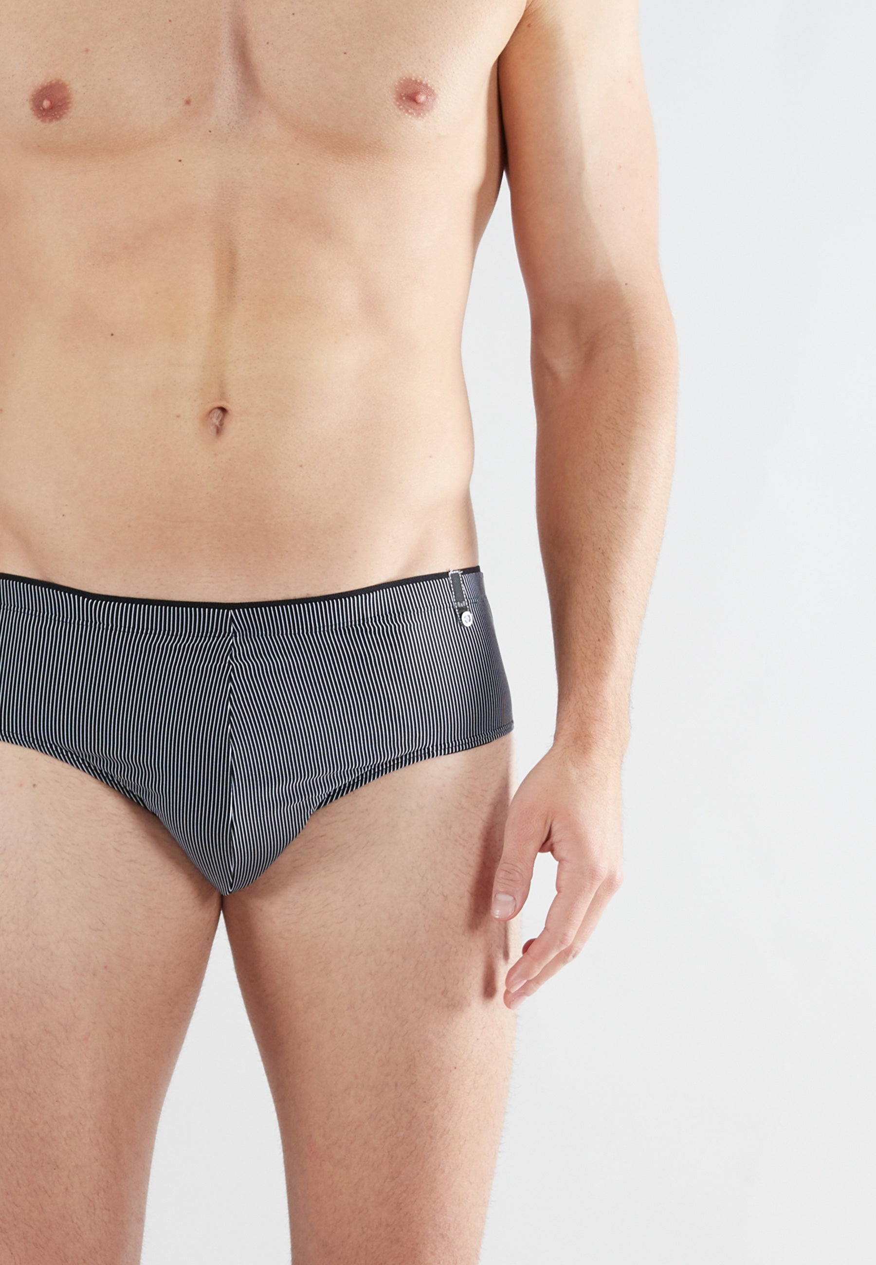 GÖTZBURG Herren Slip schwarz längsgestreift