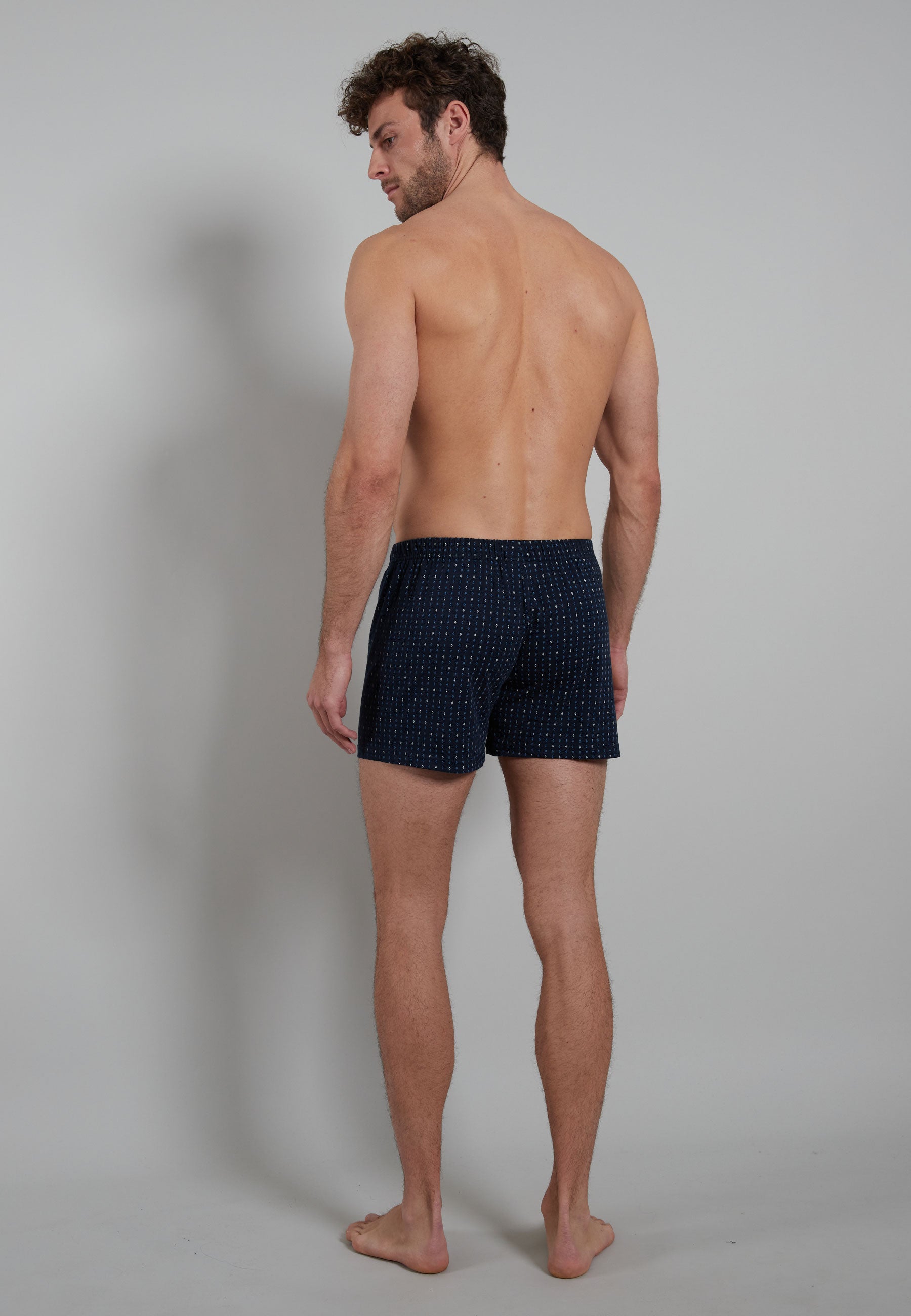 GÖTZBURG Herren Boxershort blau bedruckt 2er Pack