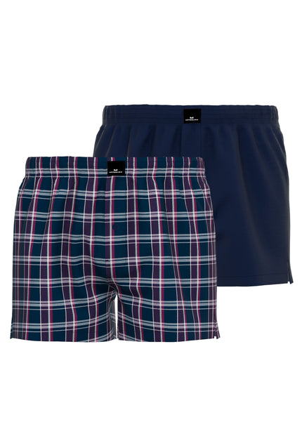 GÖTZBURG Herren Boxershort blau kariert 2er Pack