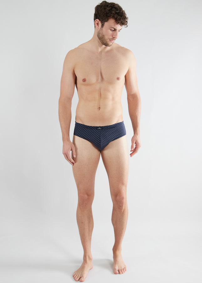 GÖTZBURG Herren Sport-Slip blau bedruckt 2er Pack