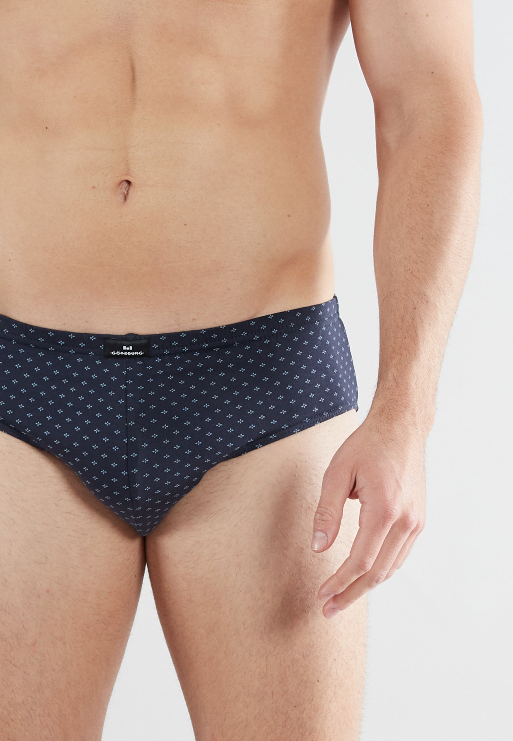 GÖTZBURG Herren Sport-Slip blau bedruckt 2er Pack