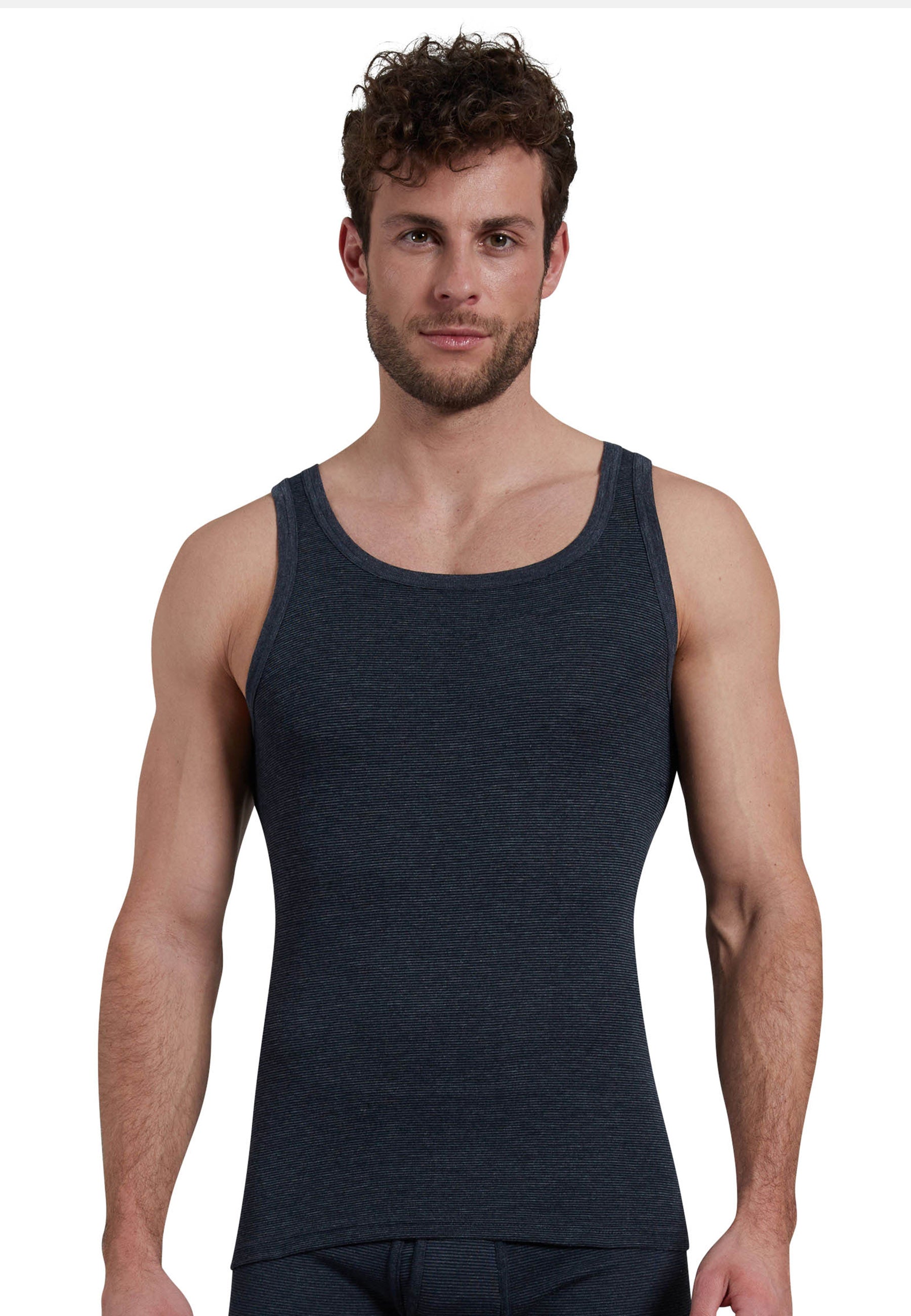 GÖTZBURG Herren Tank-Top blau quergestreift