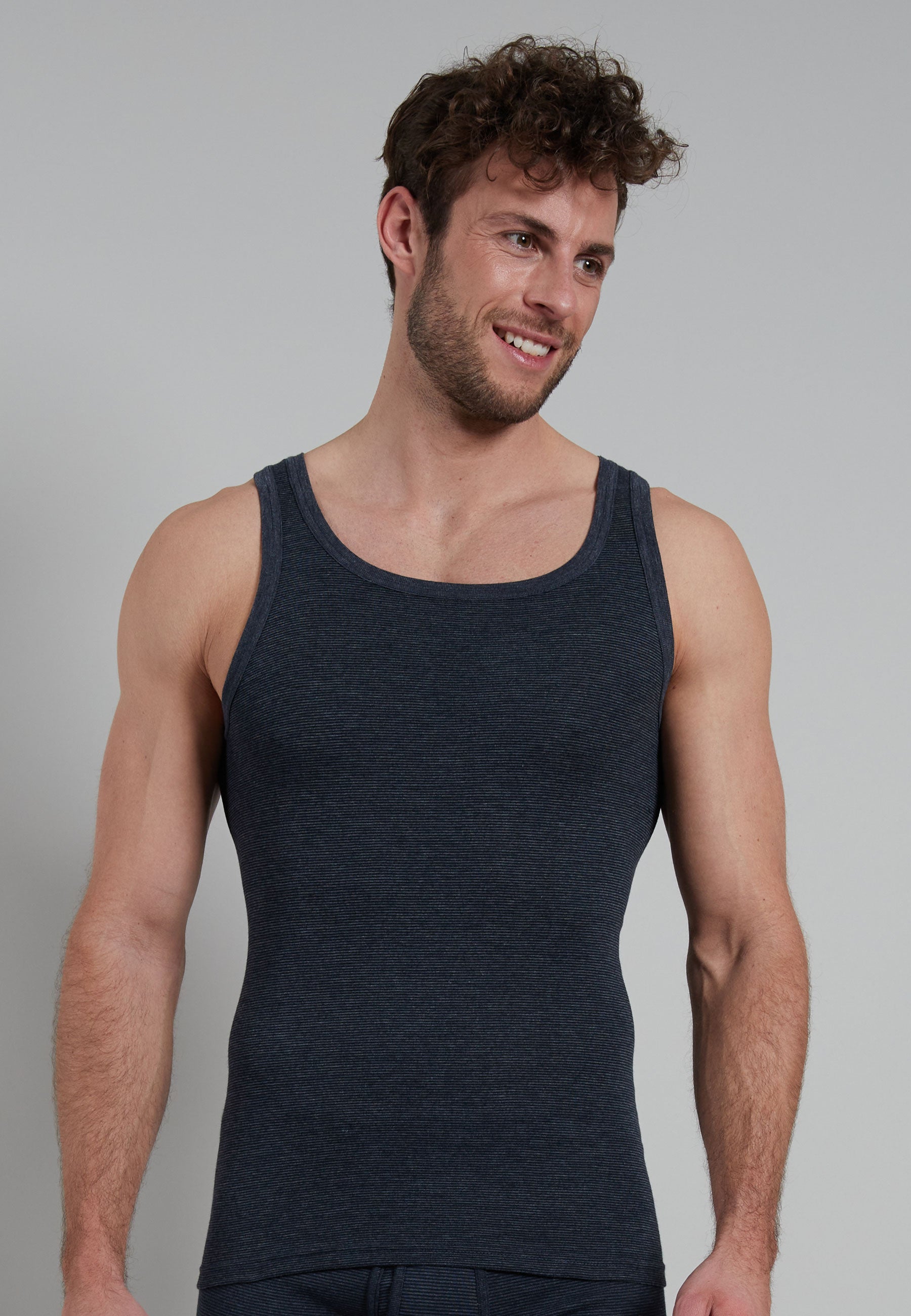 GÖTZBURG Herren Tank-Top blau quergestreift