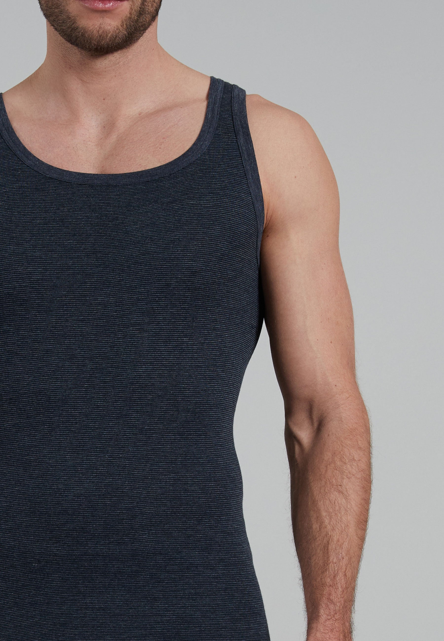 GÖTZBURG Herren Tank-Top blau quergestreift