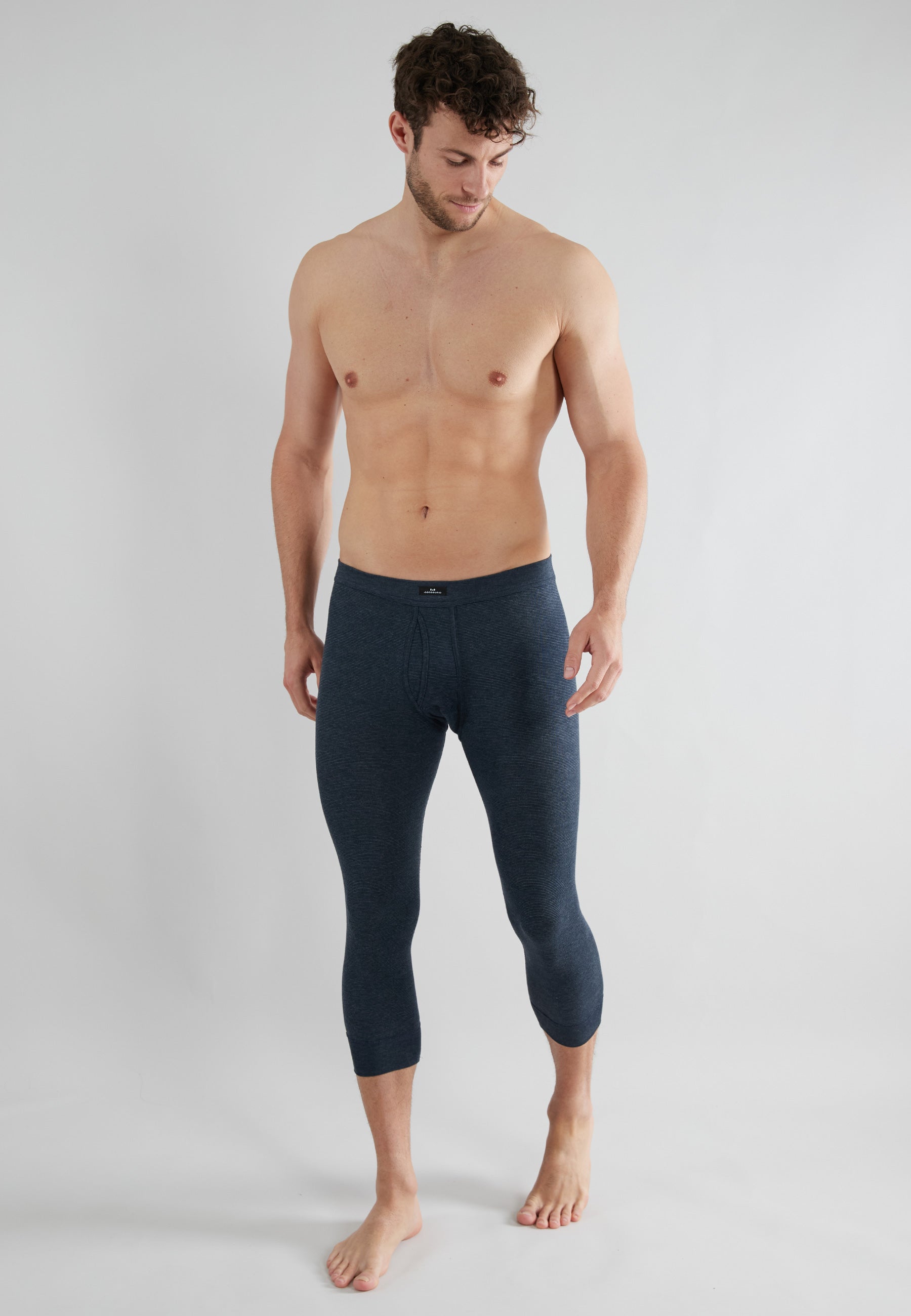 GÖTZBURG Herren Hose-3/4 blau quergestreift