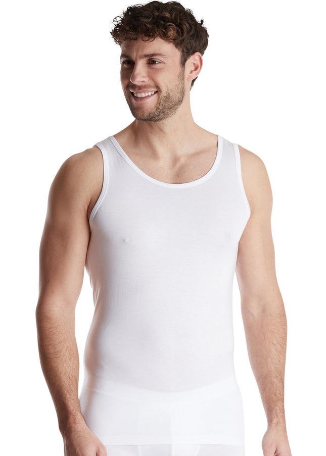 GÖTZBURG Herren Tank-Top weiß uni