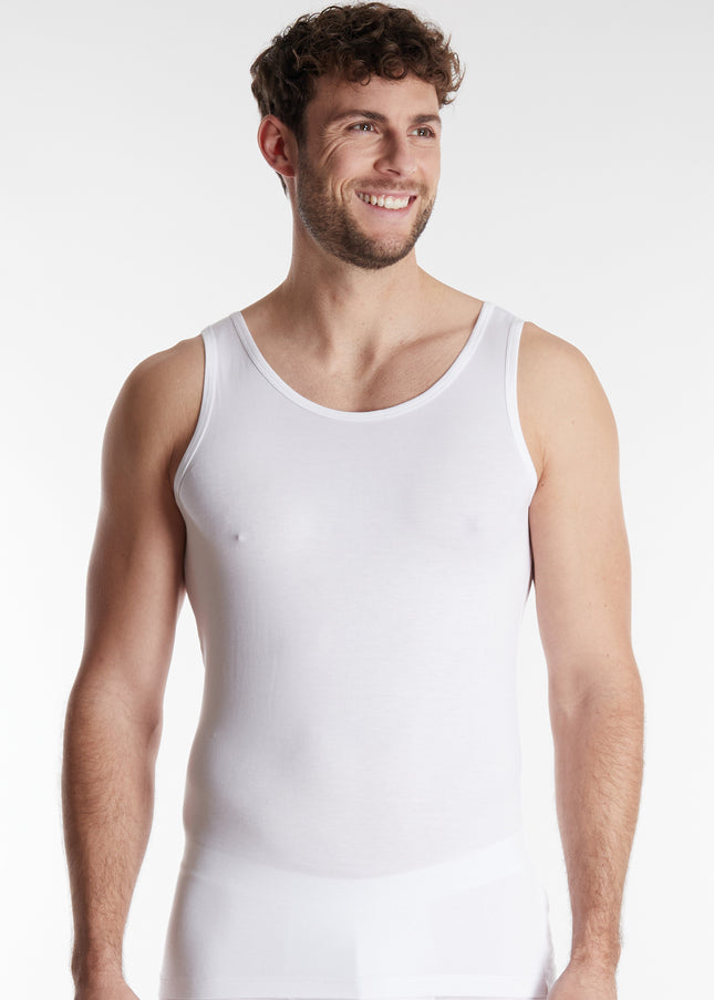 GÖTZBURG Herren Tank-Top weiß uni