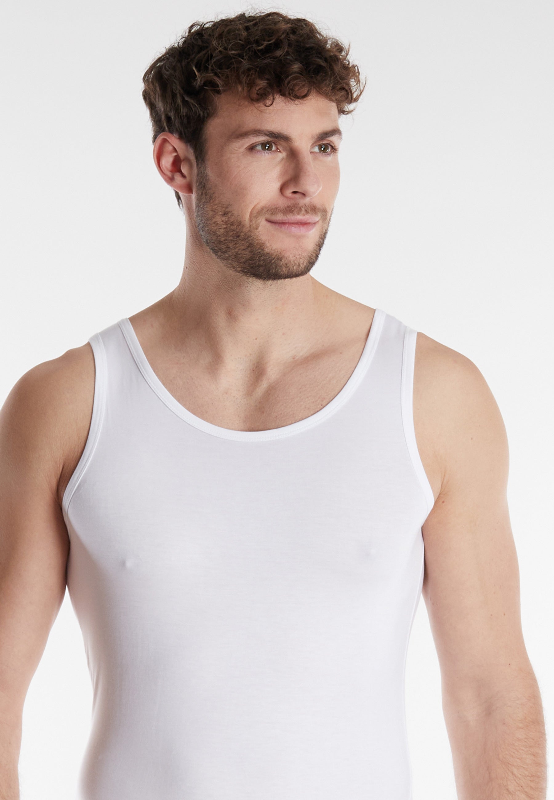 GÖTZBURG Herren Tank-Top weiß uni