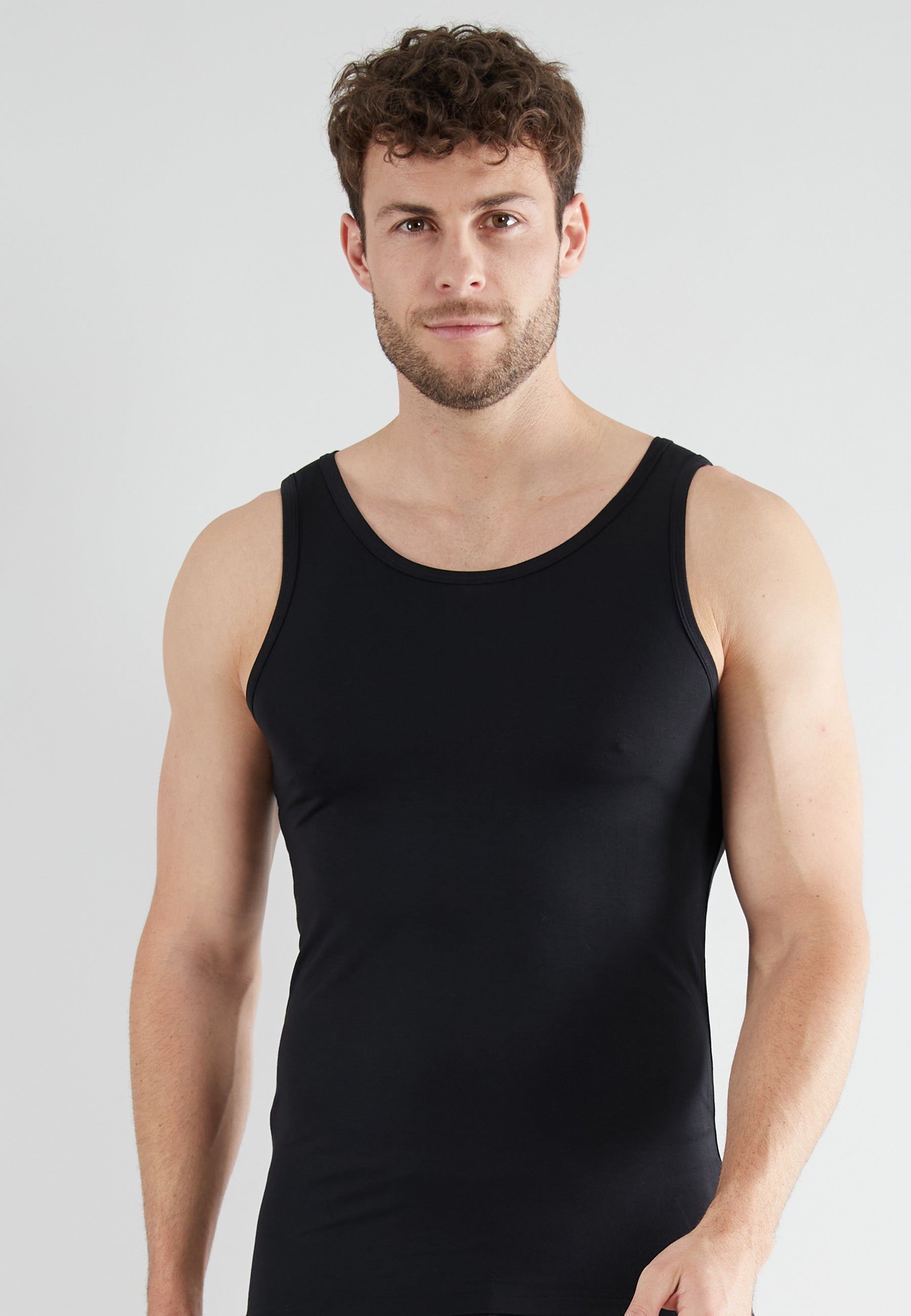 GÖTZBURG Herren Tank-Top schwarz uni