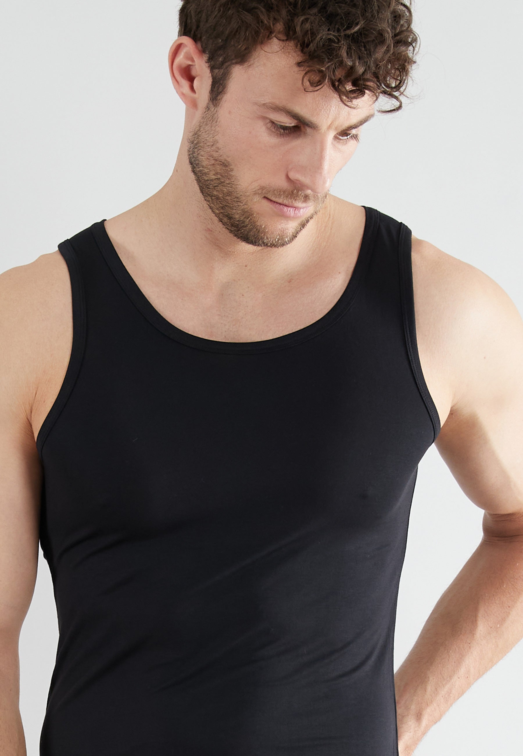 GÖTZBURG Herren Tank-Top schwarz uni