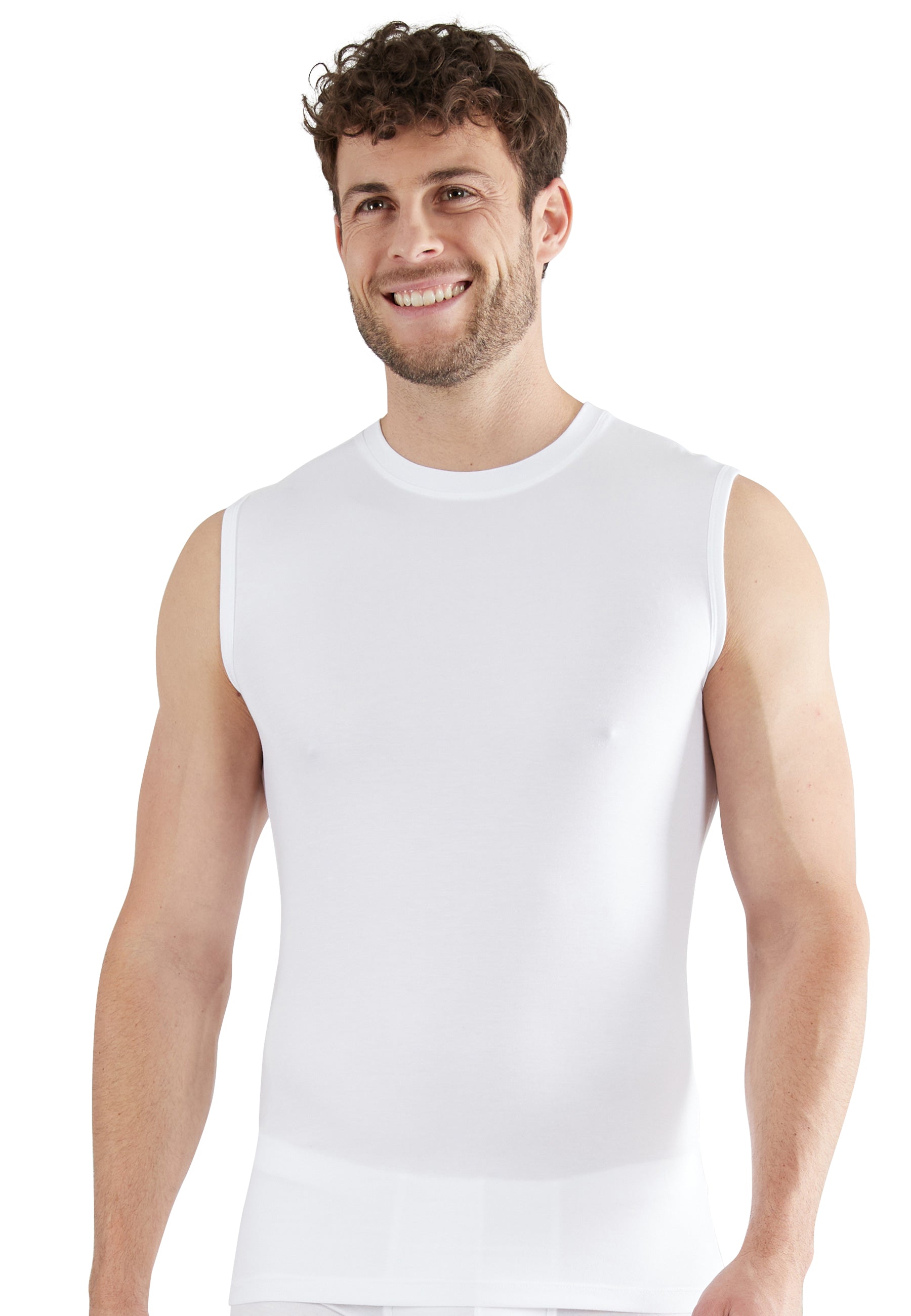 GÖTZBURG Herren Tank-Top weiß uni