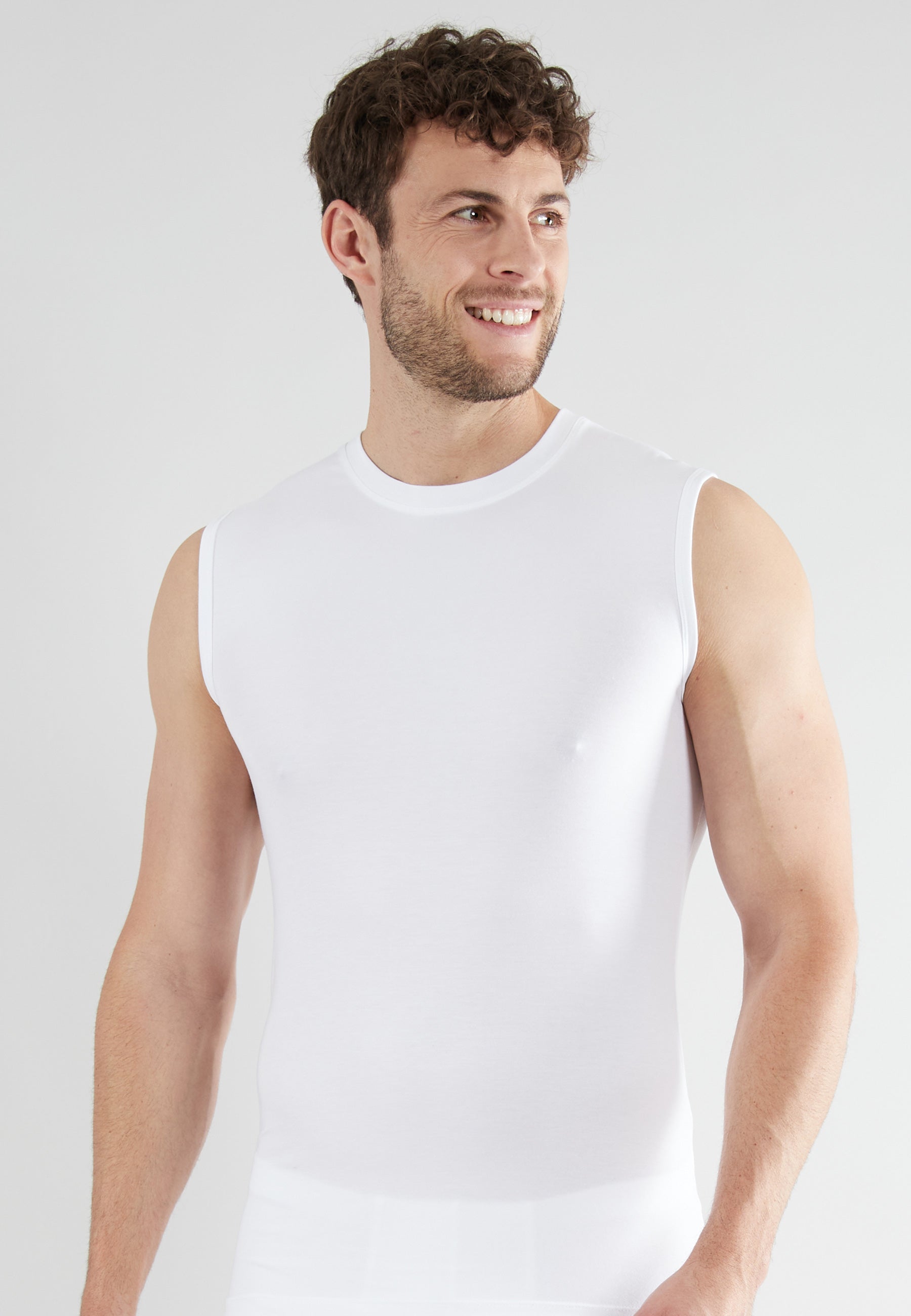 GÖTZBURG Herren Tank-Top weiß uni