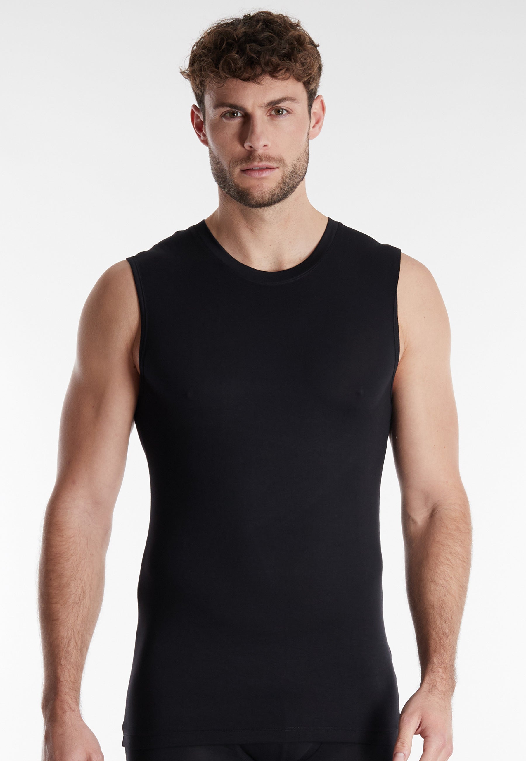 GÖTZBURG Herren Tank-Top schwarz uni