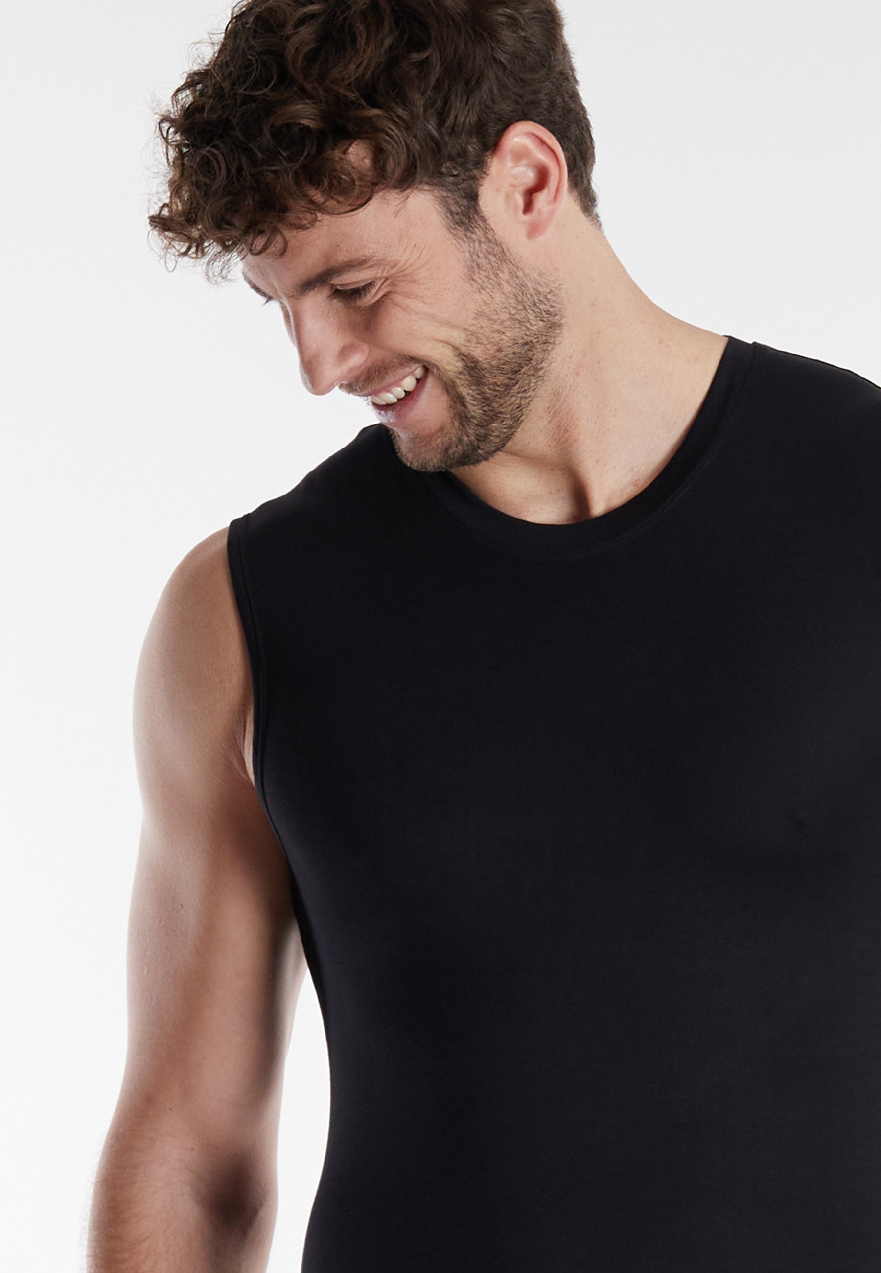 GÖTZBURG Herren Tank-Top schwarz uni