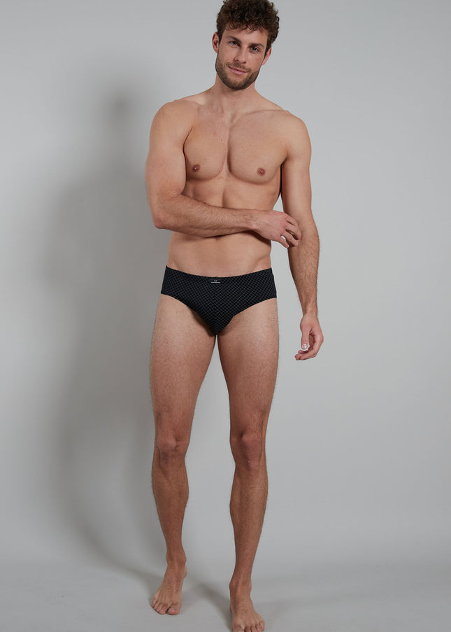 GÖTZBURG Herren Slip schwarz bedruckt 2er Pack