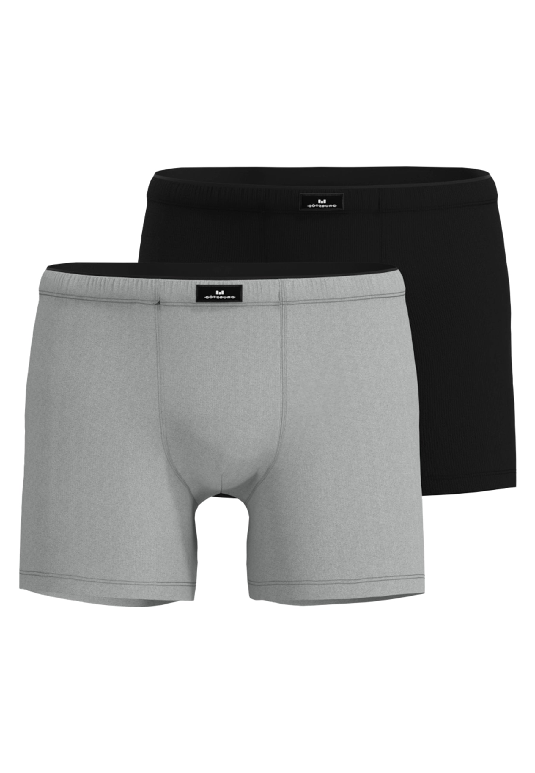 GÖTZBURG Herren Long-Pants grau uni 2er Pack