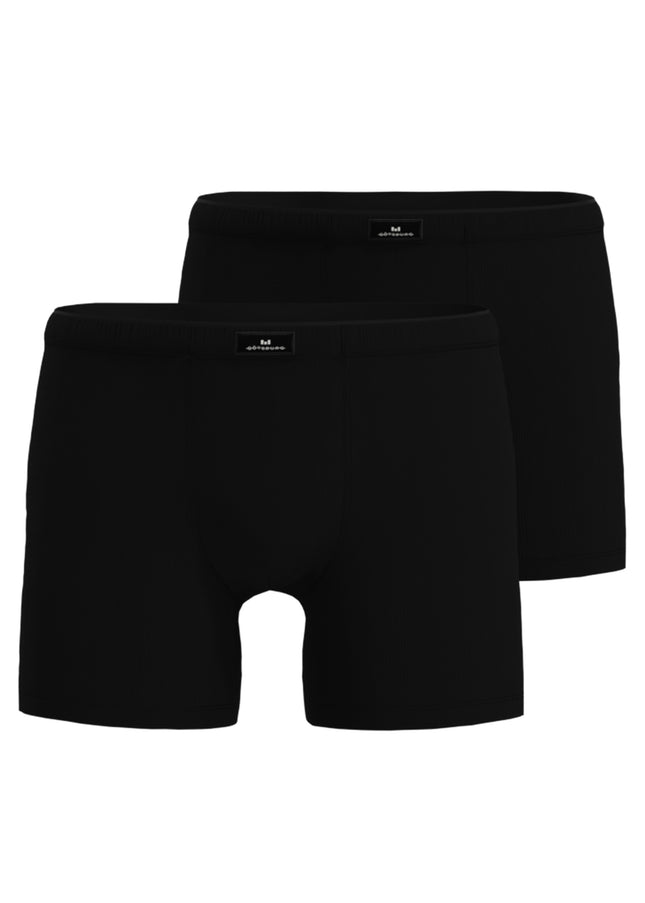 GÖTZBURG Herren Long-Pants schwarz uni 2er Pack