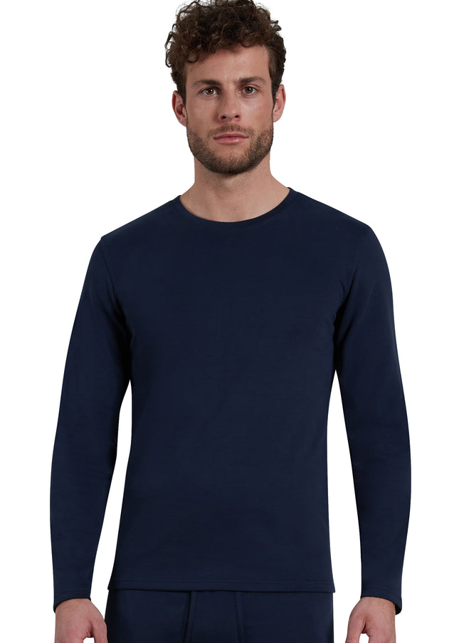 GÖTZBURG Herren Longsleeve blau uni