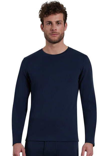 GÖTZBURG Herren Longsleeve blau uni