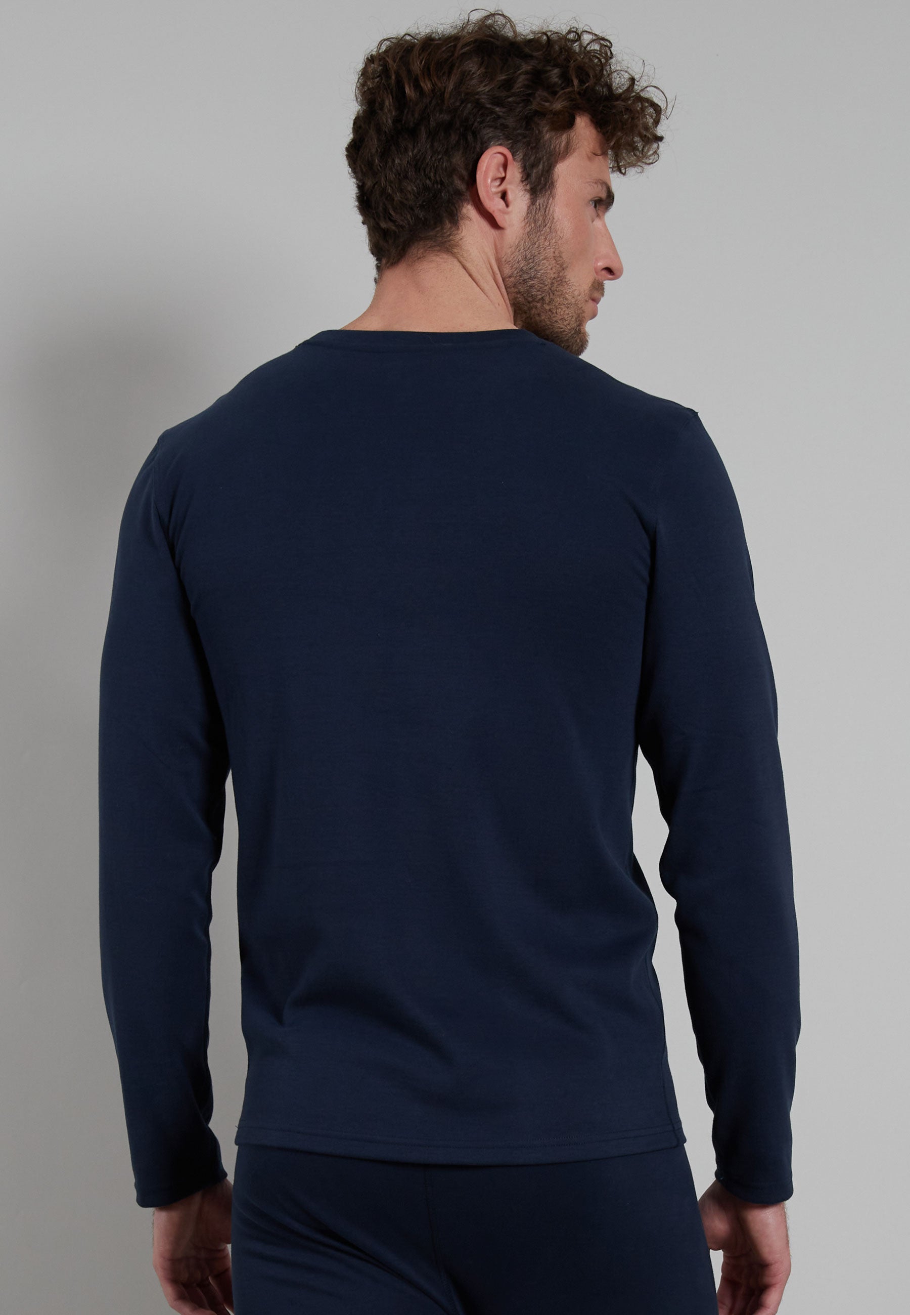 GÖTZBURG Herren Longsleeve blau uni