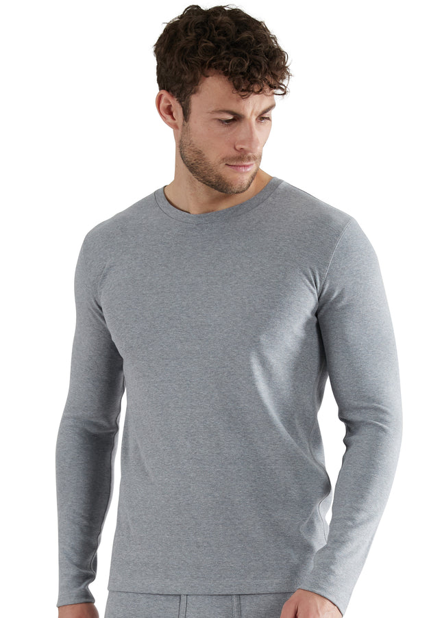 GÖTZBURG Herren Longsleeve grau uni
