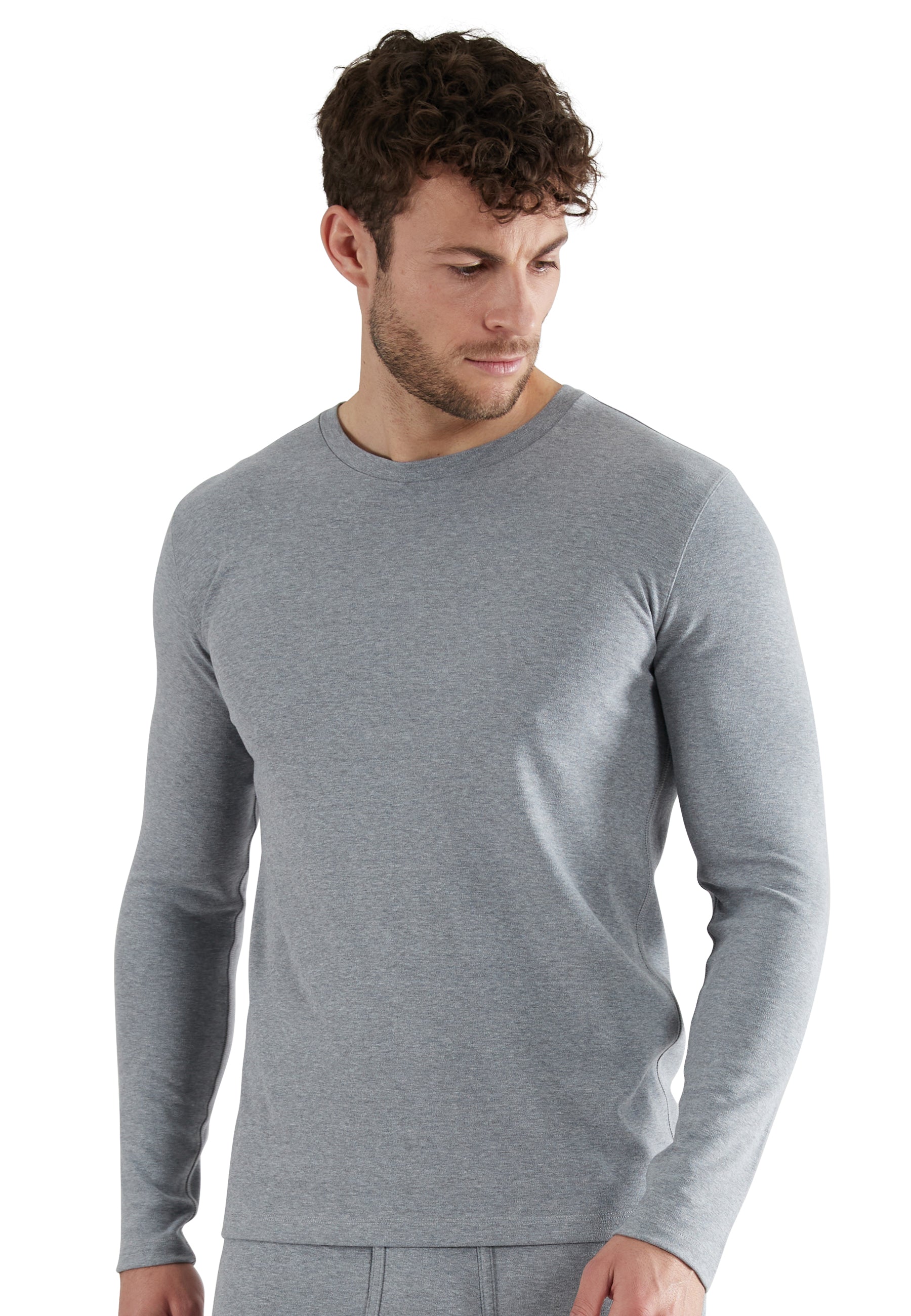 GÖTZBURG Herren Longsleeve grau uni