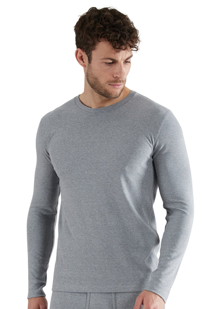 GÖTZBURG Herren Longsleeve grau uni
