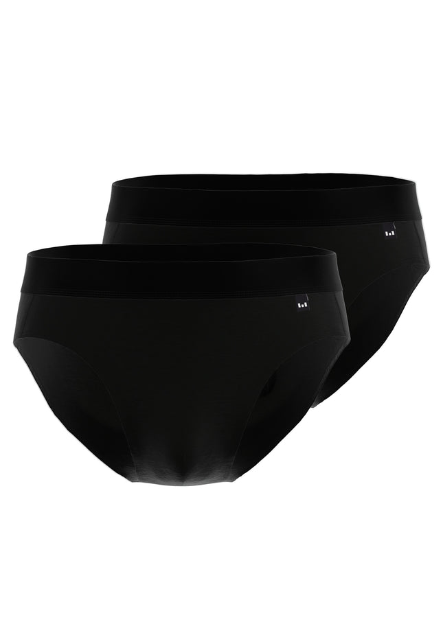 GÖTZBURG Herren Slip schwarz uni 2er Pack