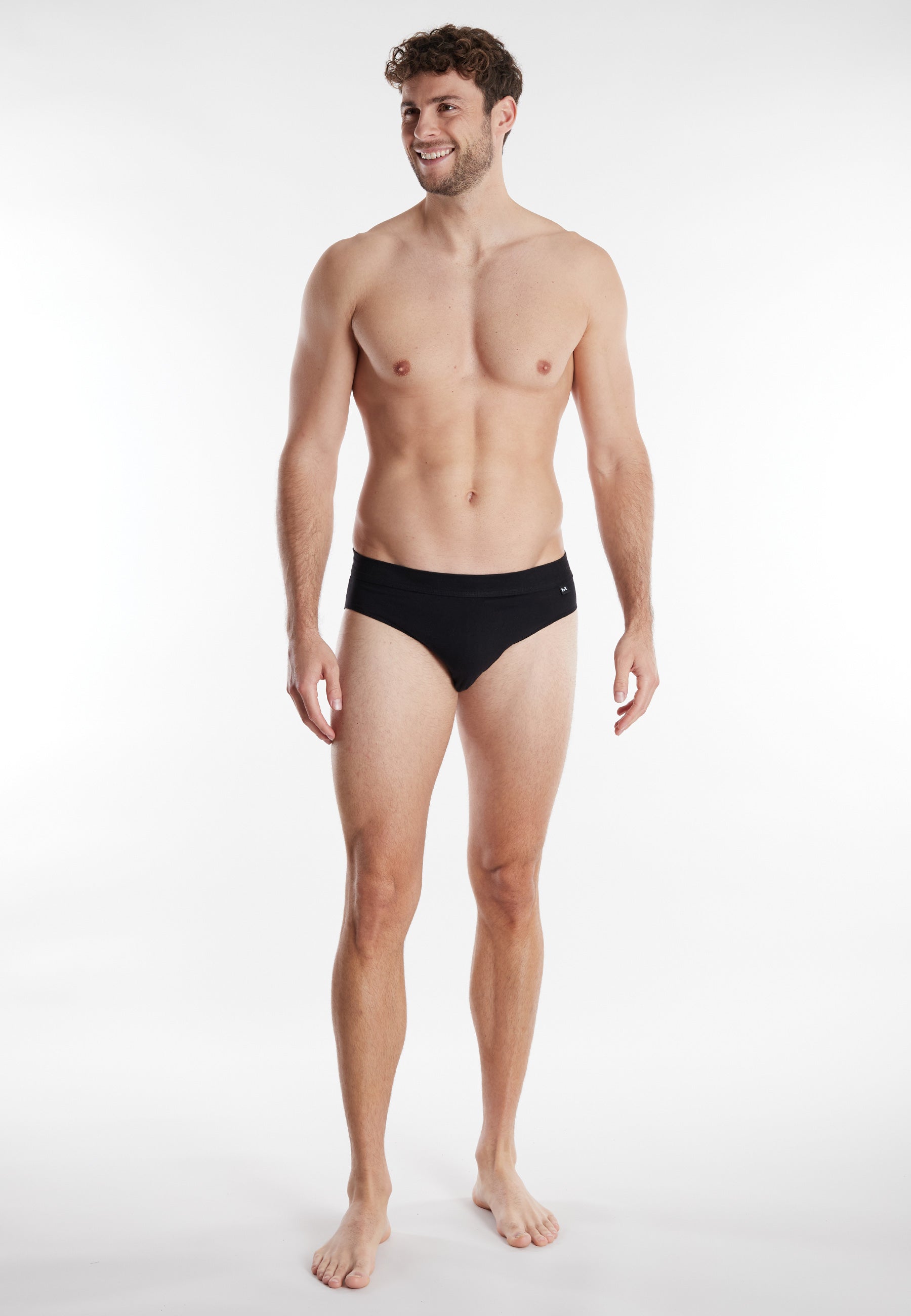 GÖTZBURG Herren Slip schwarz uni 2er Pack