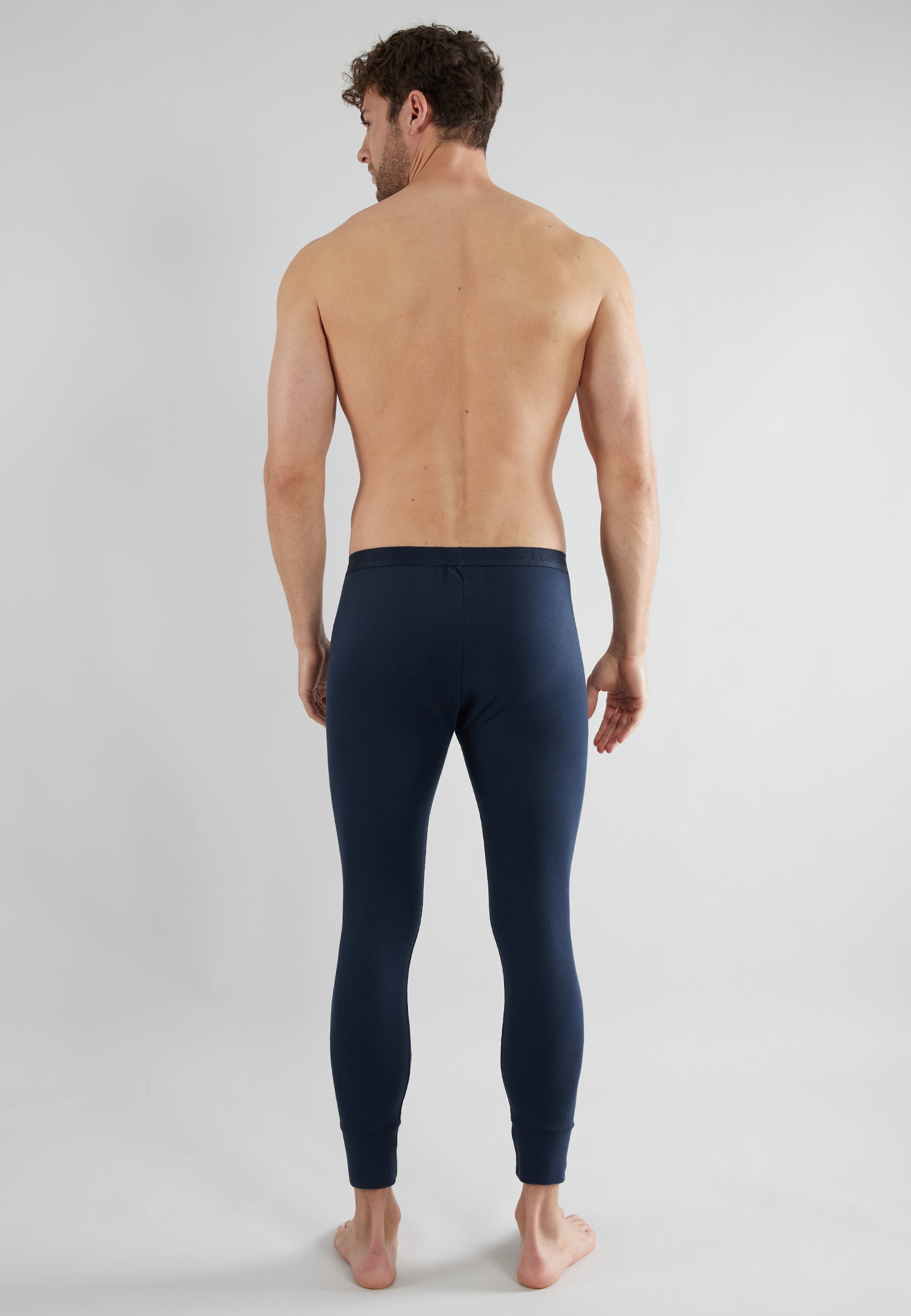 GÖTZBURG Herren lange Unterhose blau uni