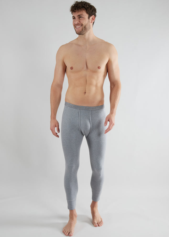 GÖTZBURG Herren lange Unterhose grau uni