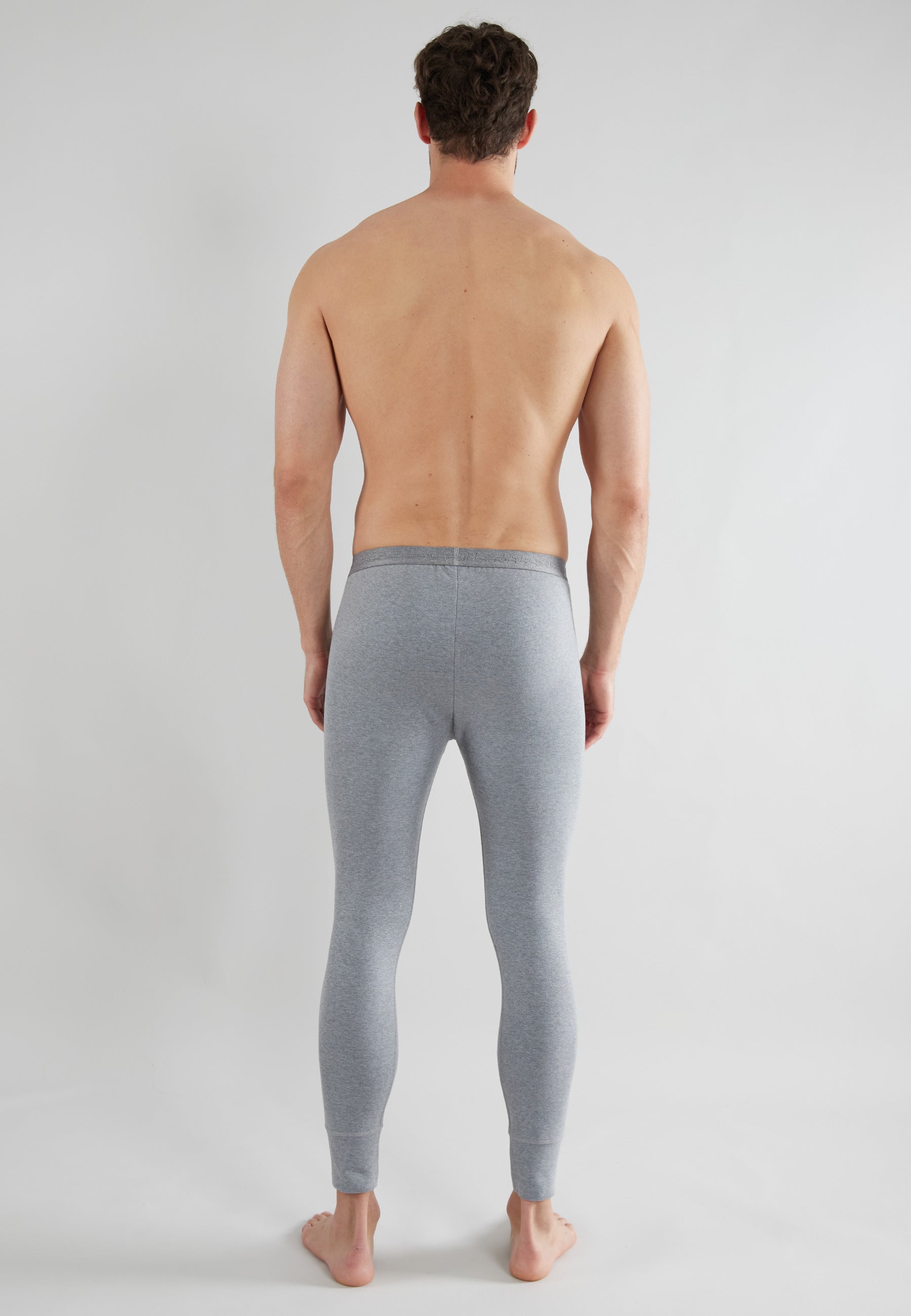 GÖTZBURG Herren lange Unterhose grau uni