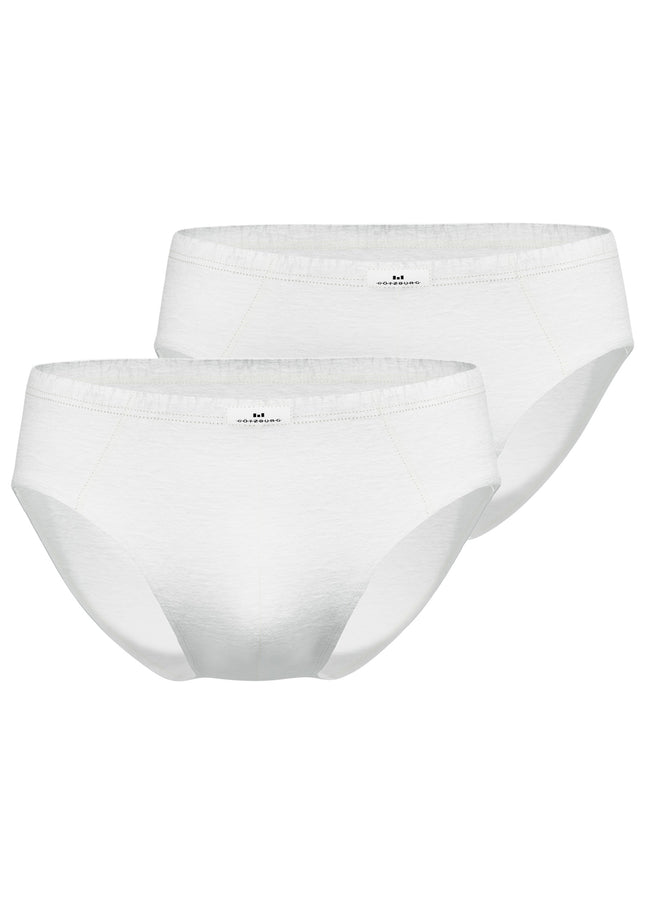 GÖTZBURG Herren Slip weiß uni 2er Pack