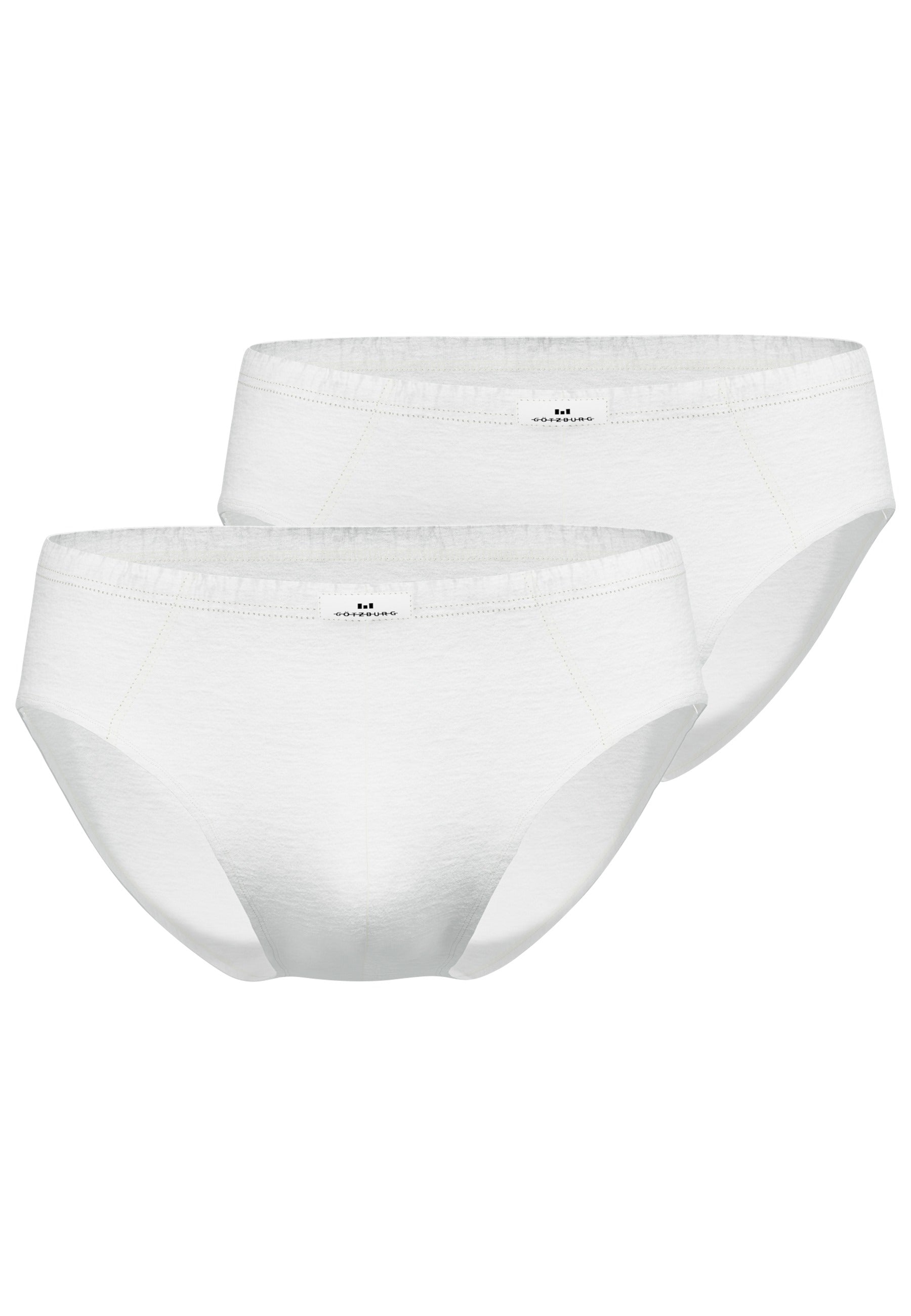 GÖTZBURG Herren Slip weiß uni 2er Pack