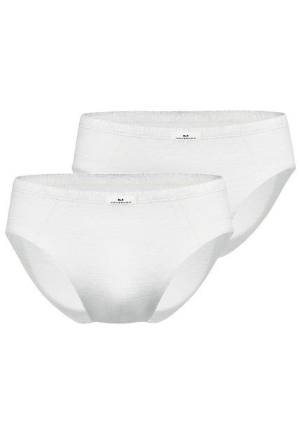 GÖTZBURG Herren Slip weiß uni 2er Pack