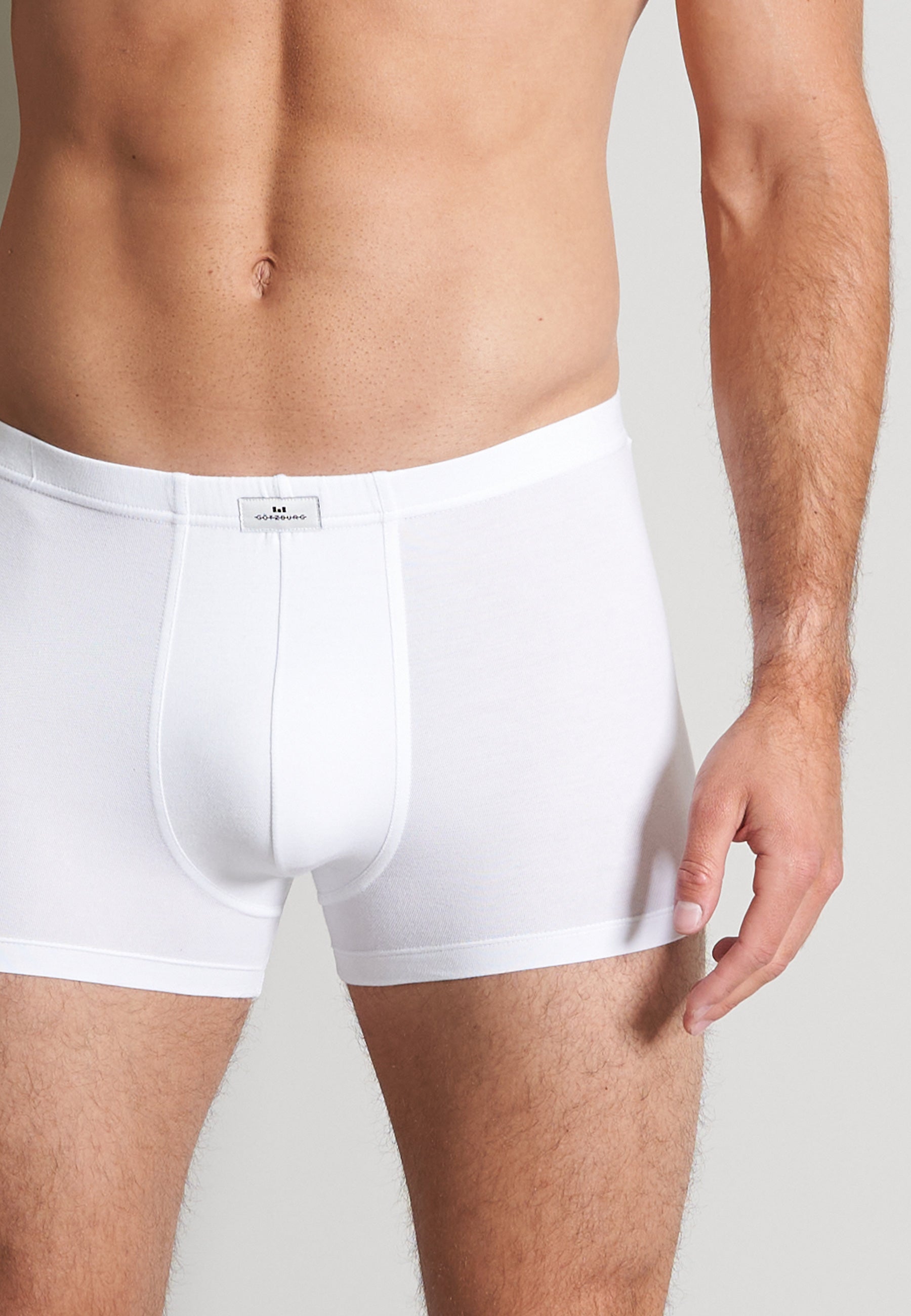 GÖTZBURG Herren Pants weiß uni 2er Pack