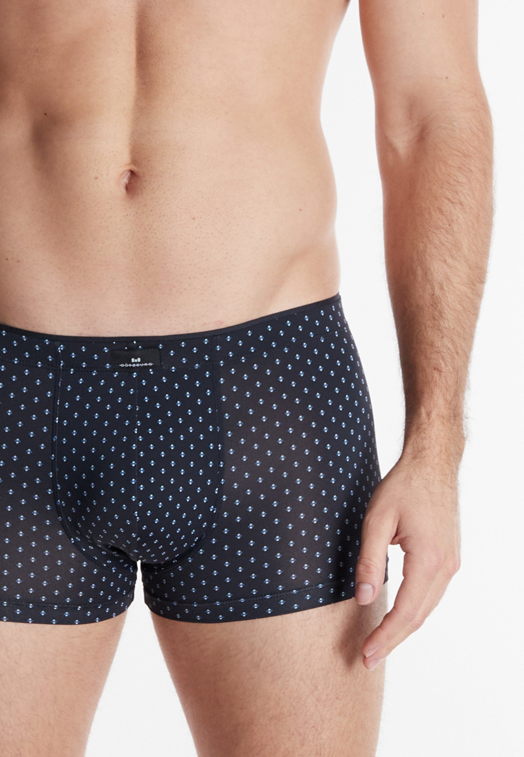 GÖTZBURG Herren Pants schwarz bedruckt