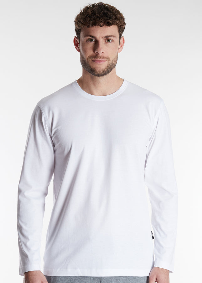 GÖTZBURG Herren Longsleeve weiß uni 2er Pack